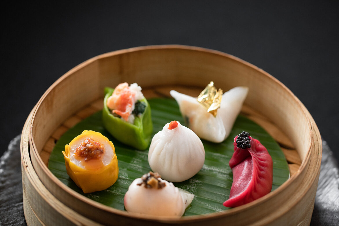 Steamed dim sum platter